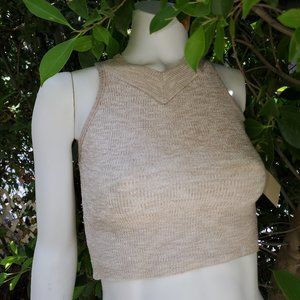 AMERICANAKNIT CROP TOP TAN SMALL